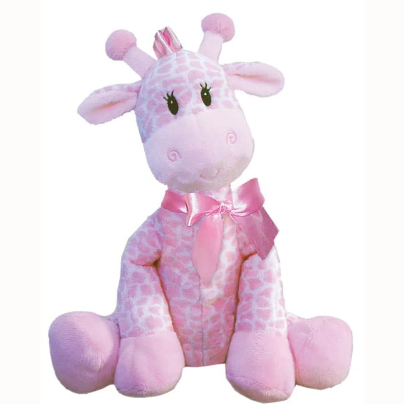 VERI SOFT Plush Stuffed Pink Giraffe, 8-1/2" Sitting Position