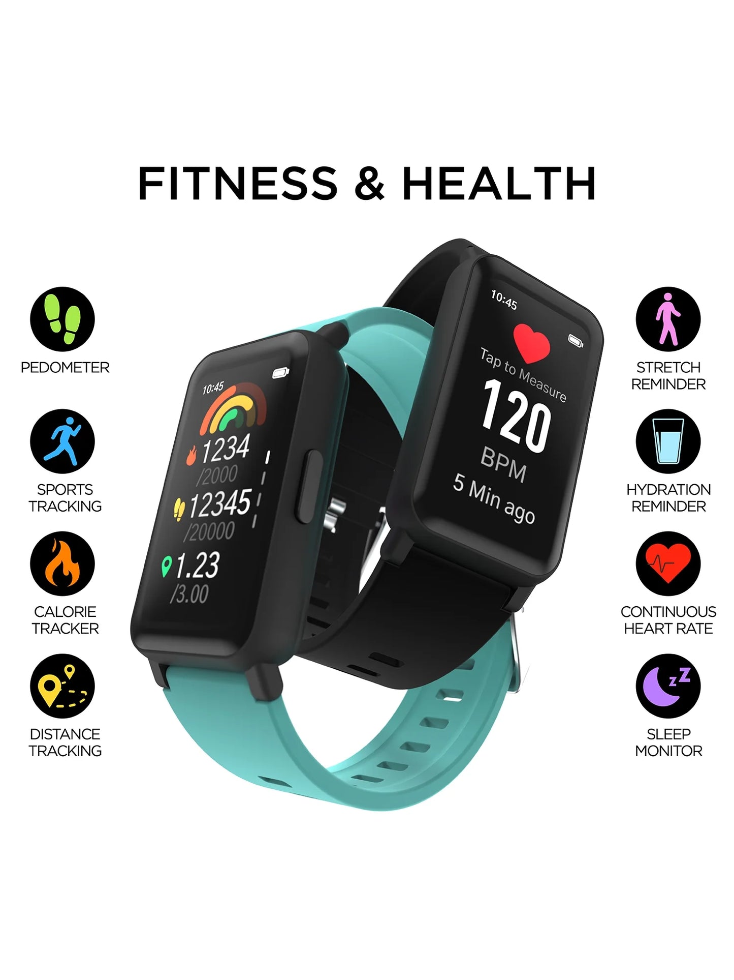 VERI SMART Active 3 Unisex Adult Smartwatch Fitness Tracker, Tie Dye, Silicone Strap
