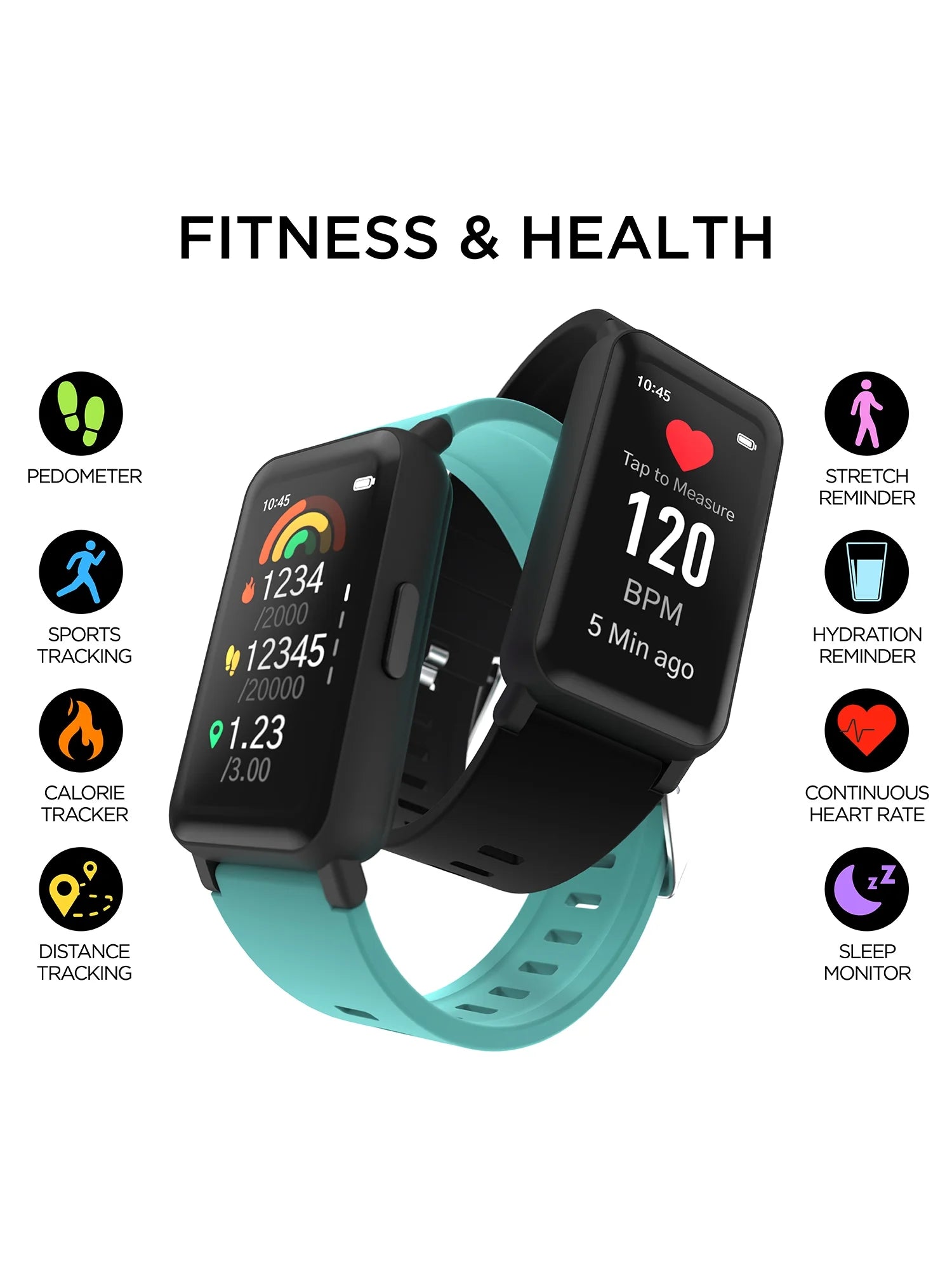 VERI SMART Active 3 Unisex Adult Smartwatch Fitness Tracker, Tie Dye, Silicone Strap