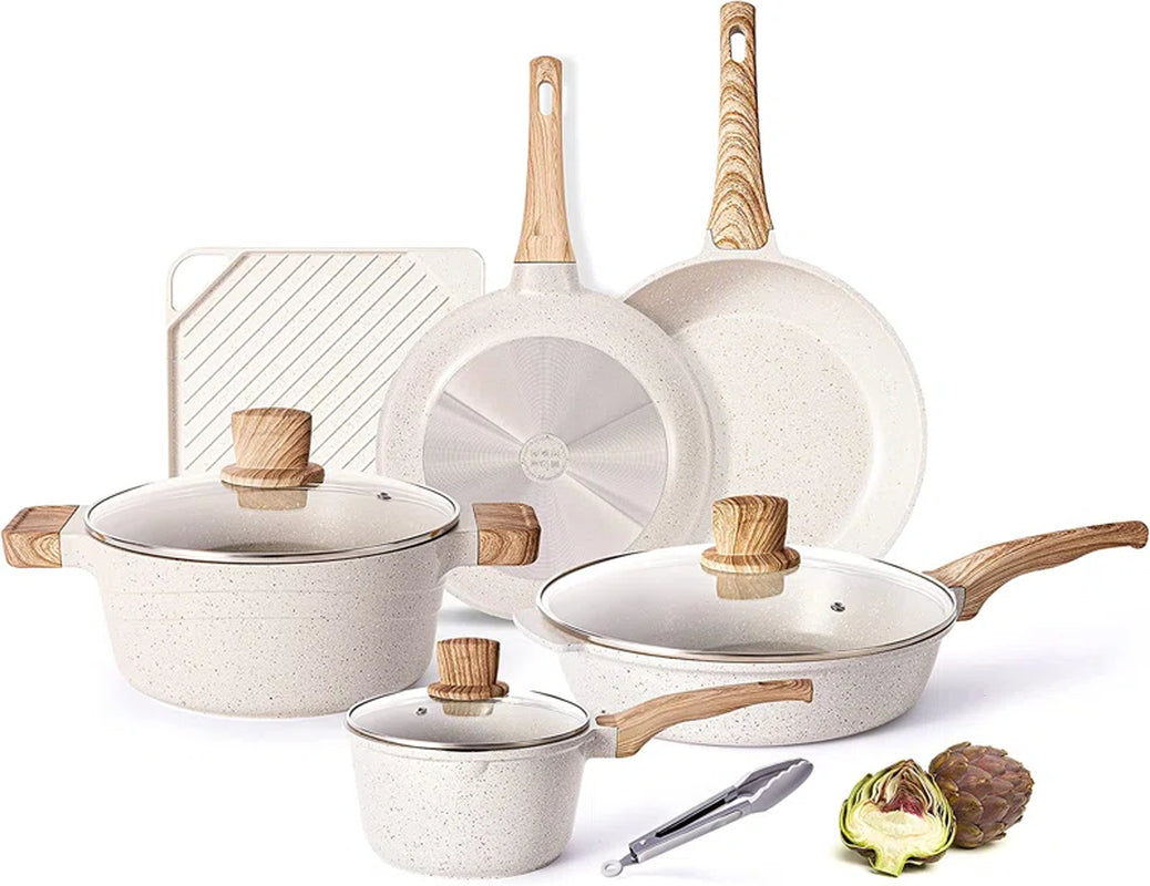 VERI HOT Nonstick 11 Piece Aluminum Cookware Set