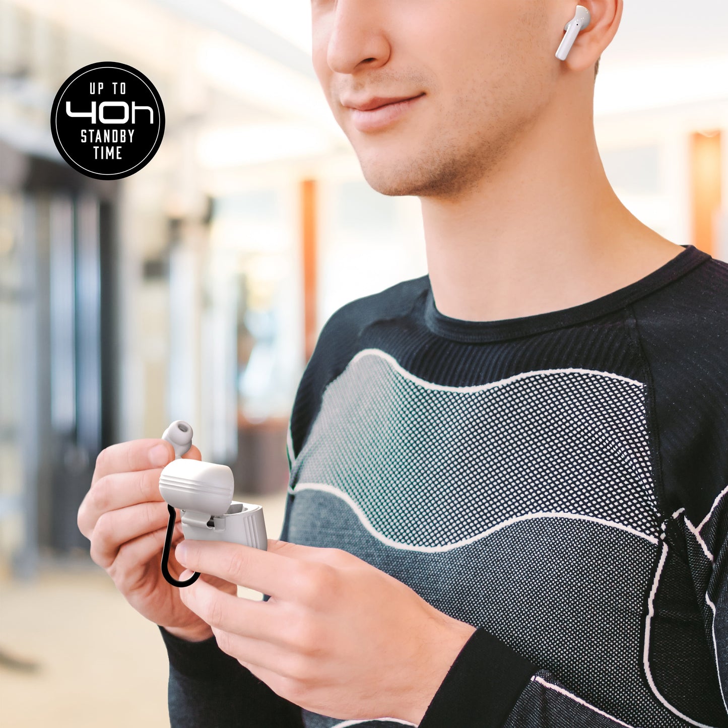 VERI CLEAR V2 – True Wireless Bluetooth Earbuds with Charging Case, Auto Pairing & Built-In Mic