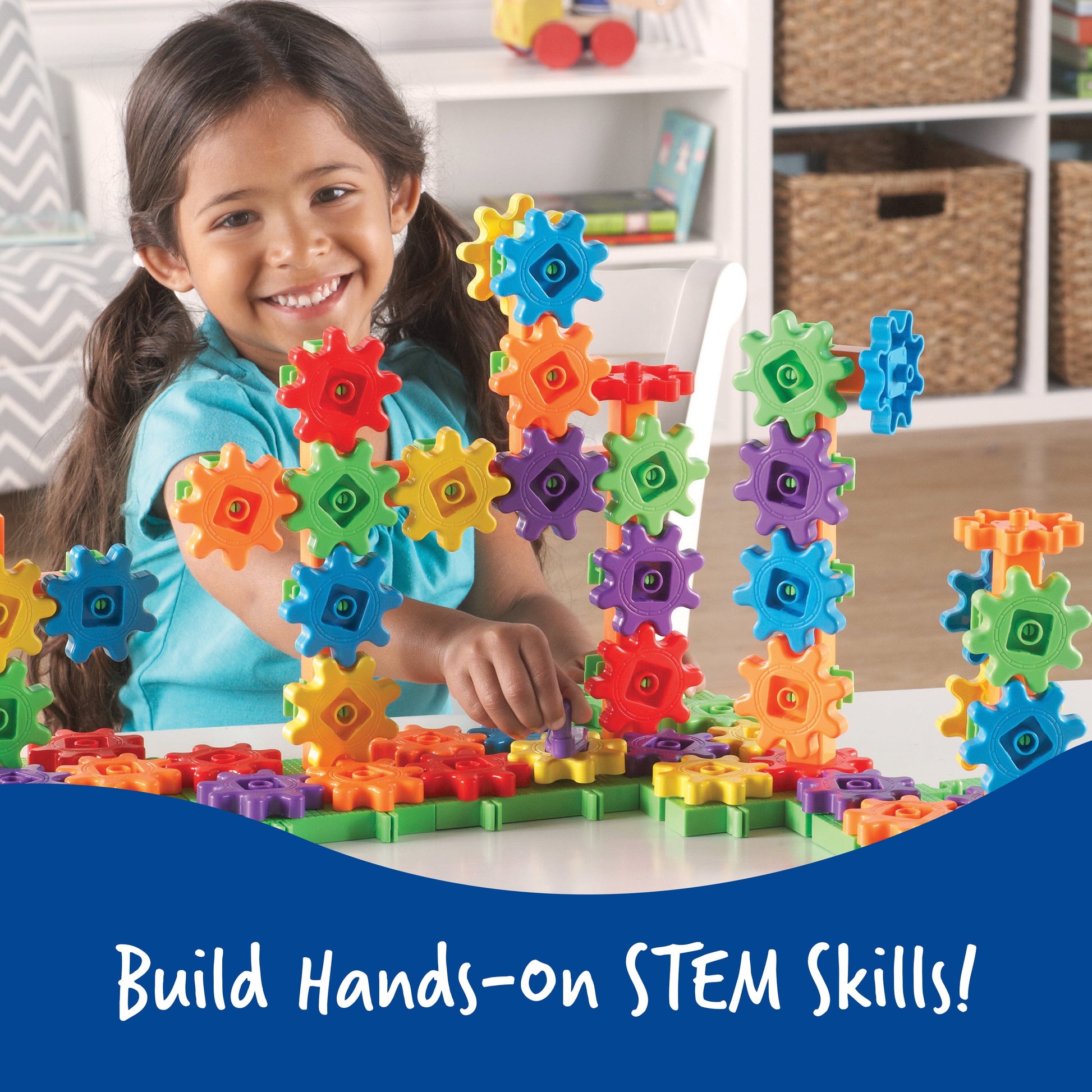 VERI COOL Gears! Gears! Gears! 100-Piece Deluxe Building Set, Boys and Girls Ages 3+, STEM, Building Toy for Kids