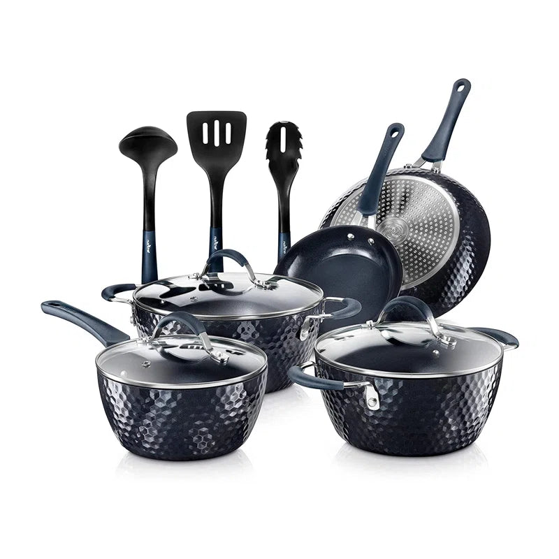 VERI HOT Excilon 11 - Piece Non-Stick Aluminum Cookware Set