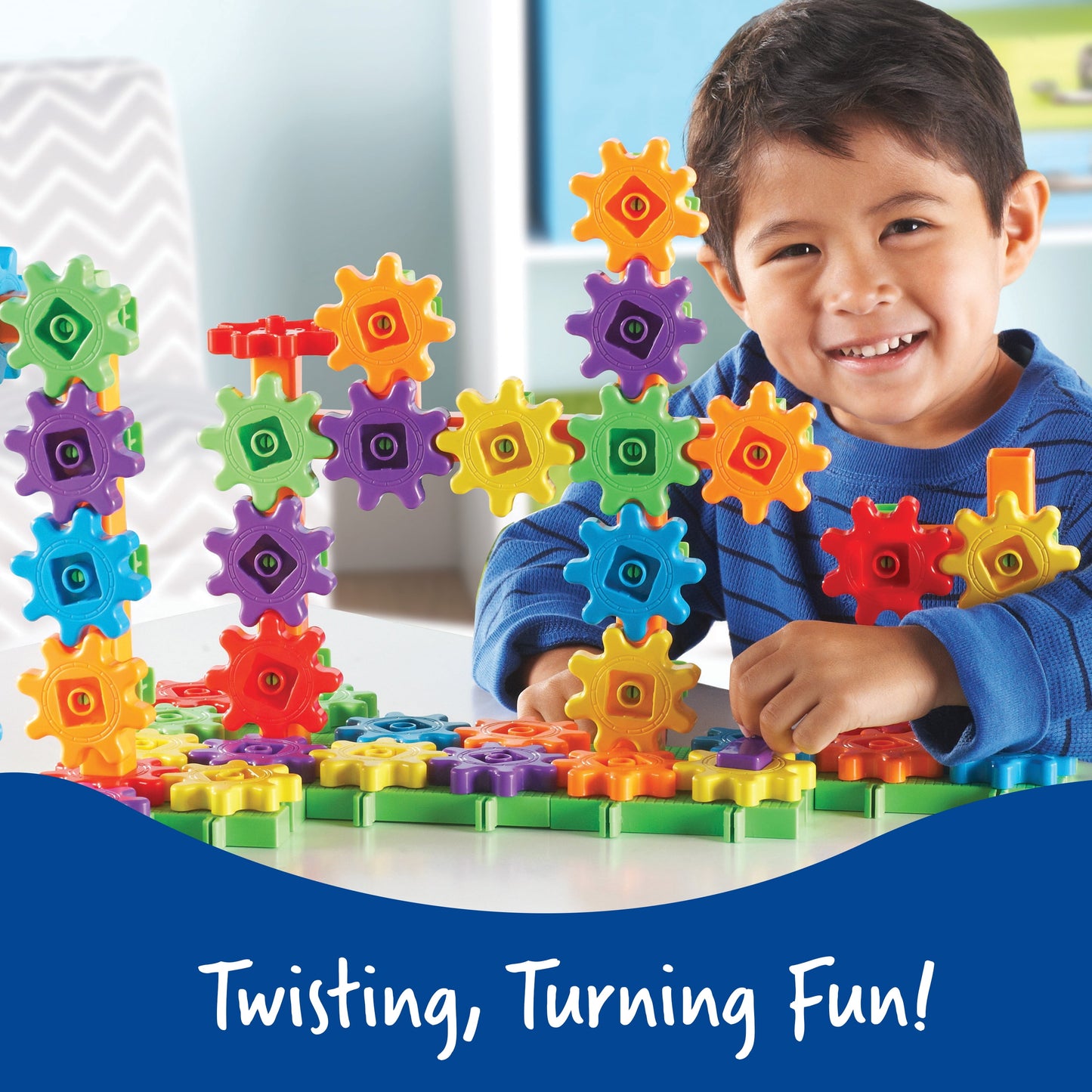 VERI COOL Gears! Gears! Gears! 100-Piece Deluxe Building Set, Boys and Girls Ages 3+, STEM, Building Toy for Kids