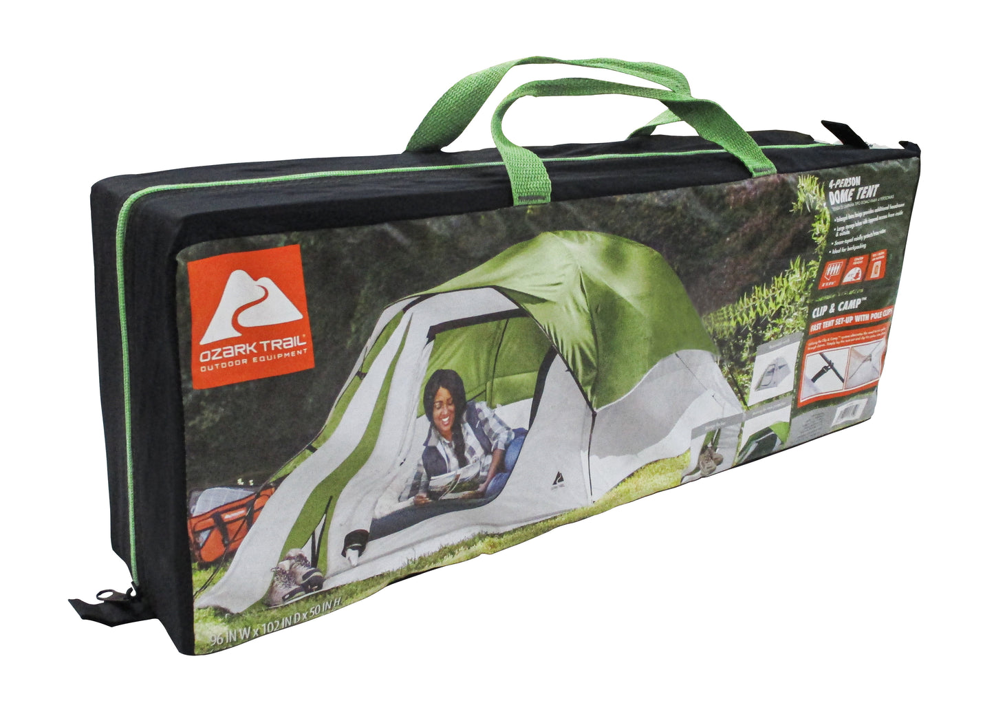 ,VERY WOODSEY. 4-Person Clip & Camp Dome Tent, 8' X 8.5'X 50”, 7.87 Lbs