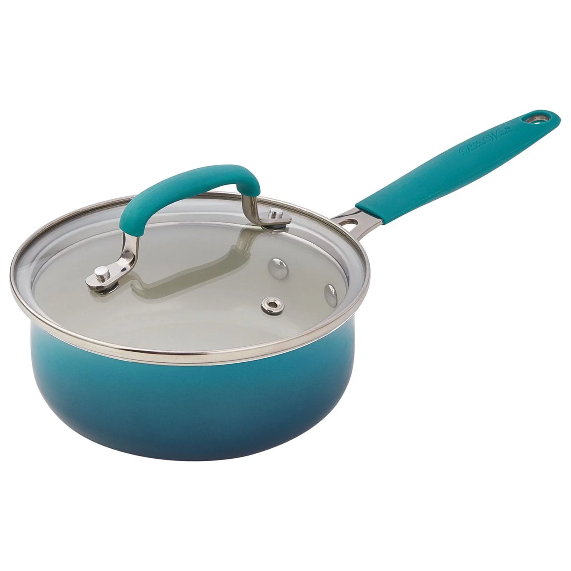 VERI NICE 25-Piece Ceramic Nonstick Aluminum Cookware Set, Ombre Teal