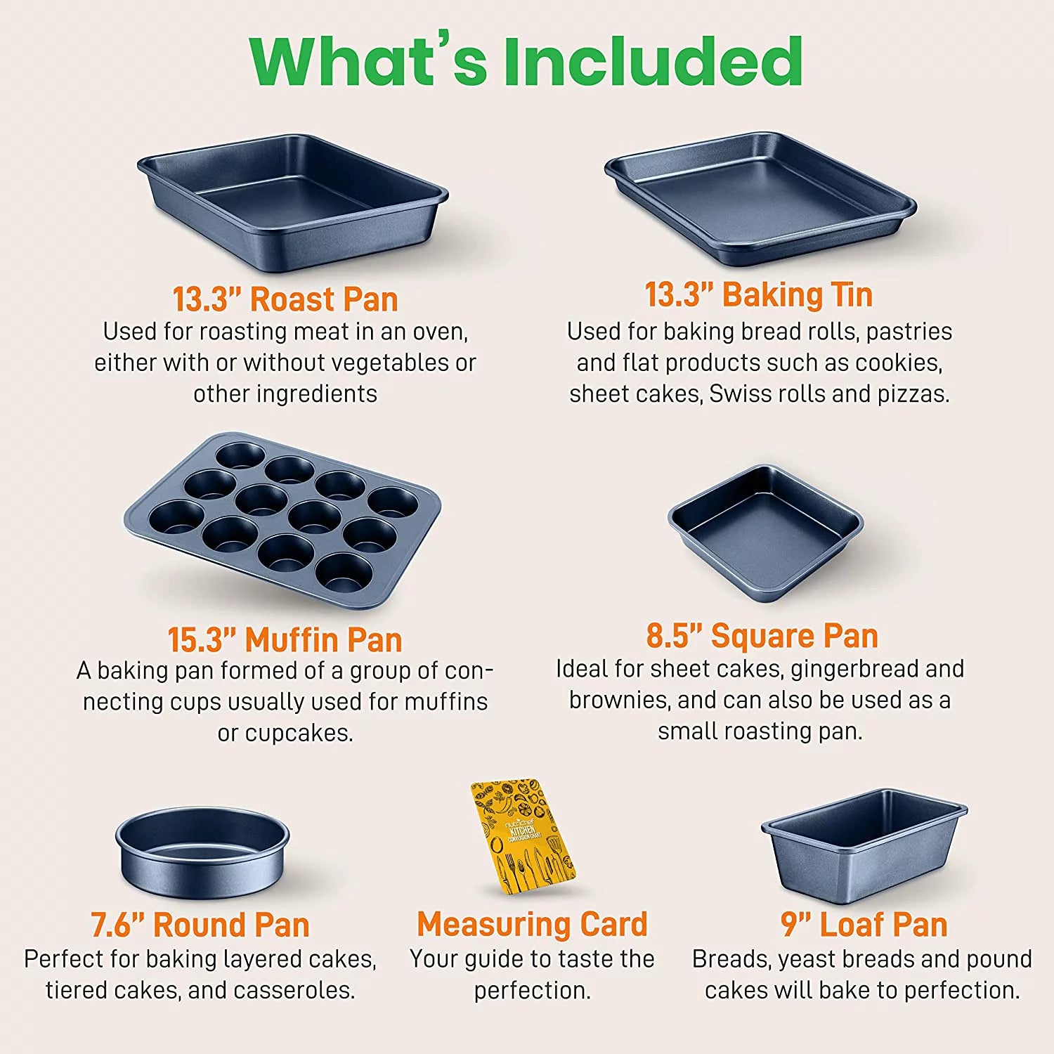 VERI HOT Kitchenware Pots & Pans Set – High-Qualified Basic Kitchen Cookware Set, Non-Stick (20-Piece Set)