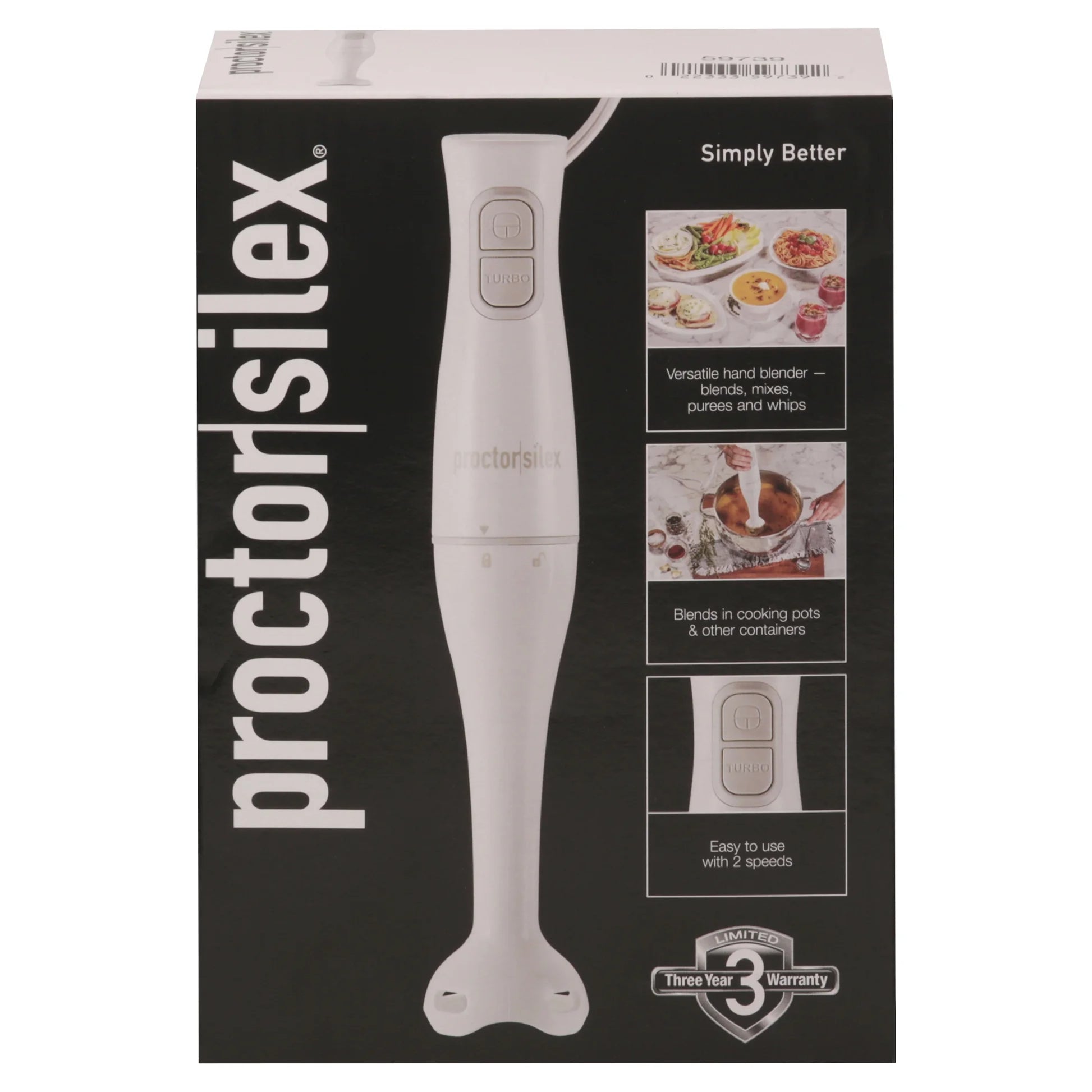 VERY HOT Electric Immersion Hand Blender with Detatchalbe Dishwasher Safe Handheld Blending Stick, White 59739