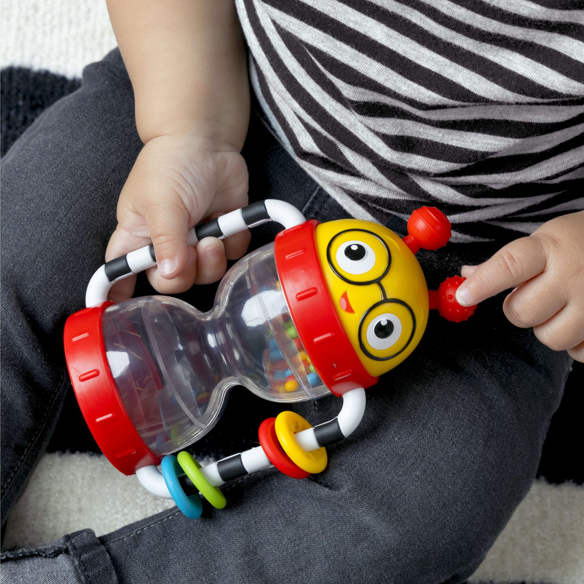 VERI CUTE Cal’S Sensory Shake-Up Activity Rattle, BPA Free, Ages 3+ Months