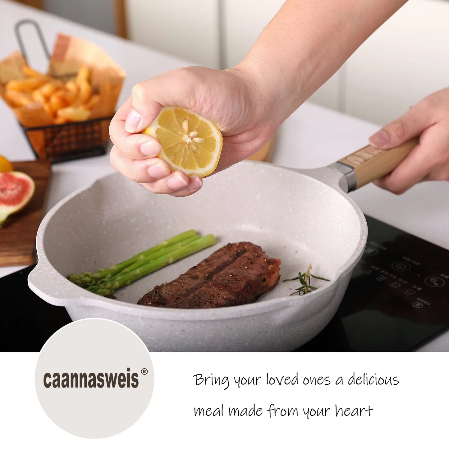 VERI HOT 10 Pieces Pots and Pans Nonstick Cookware Sets Granite Frying Pan Induction Cookware Pot