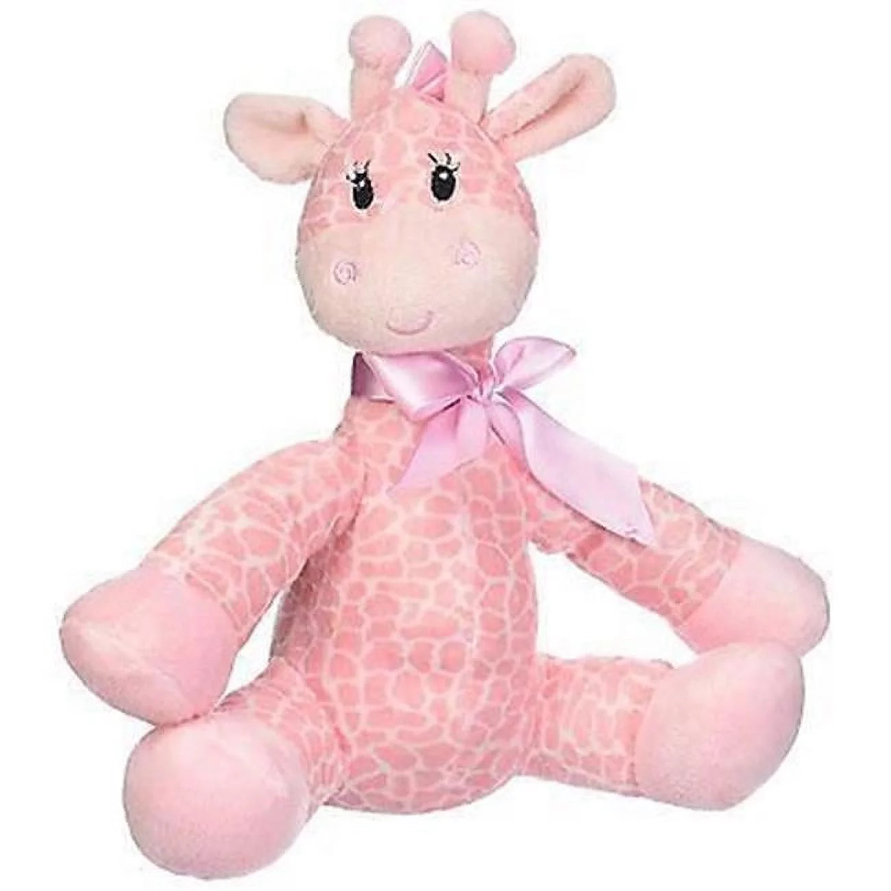 VERI SOFT Plush Stuffed Pink Giraffe, 8-1/2" Sitting Position