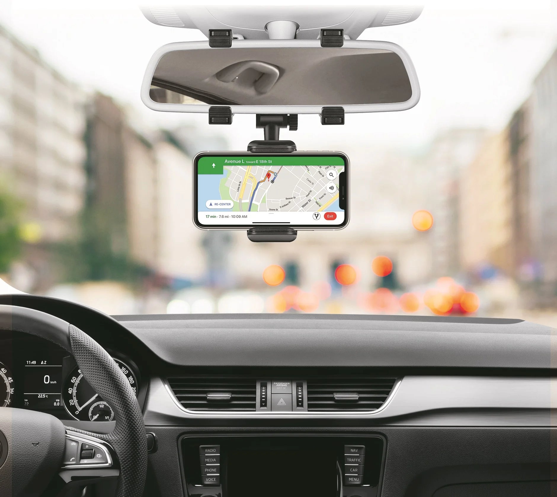 VERI SMART Car Rearview Mirror Phone Mount