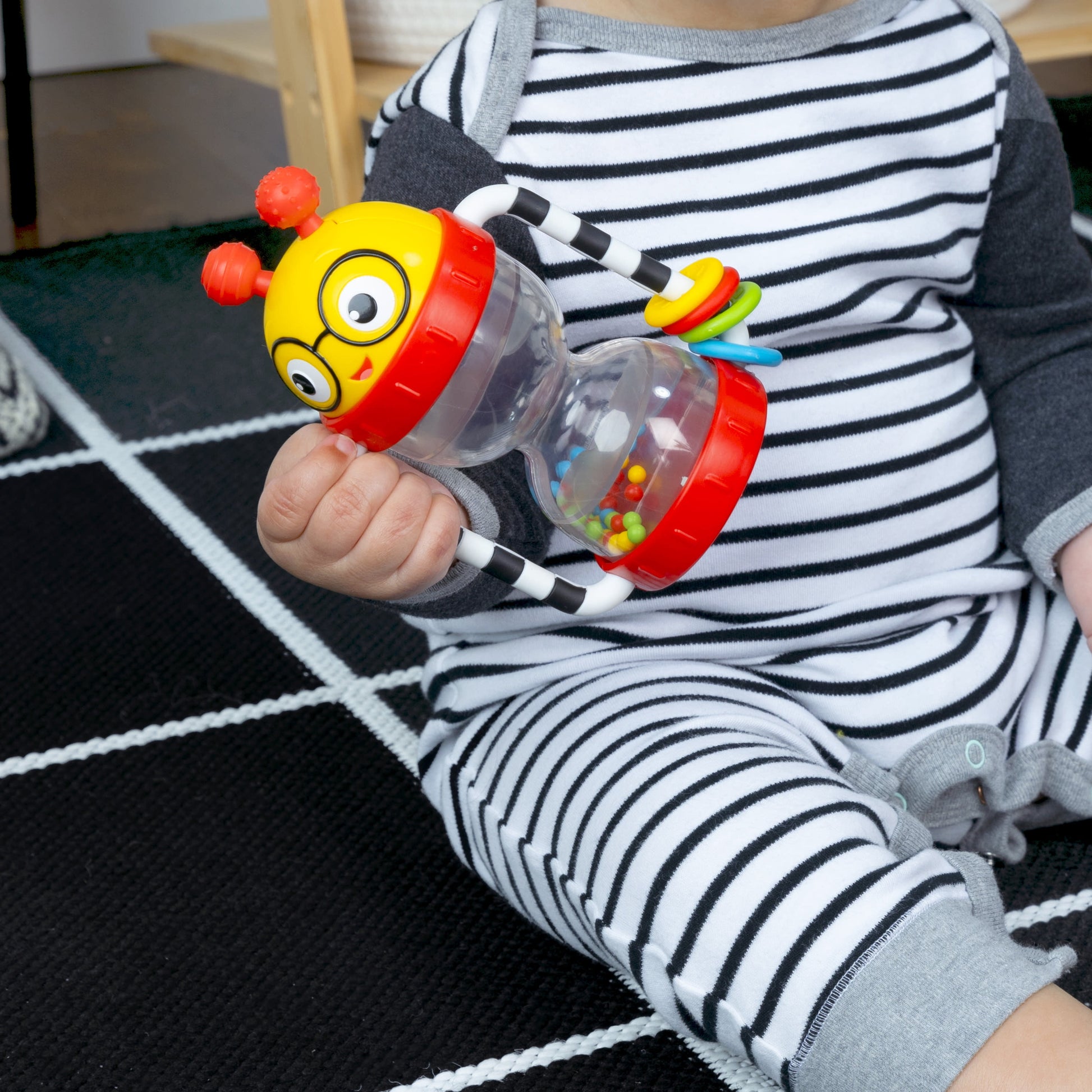 VERI CUTE Cal’S Sensory Shake-Up Activity Rattle, BPA Free, Ages 3+ Months