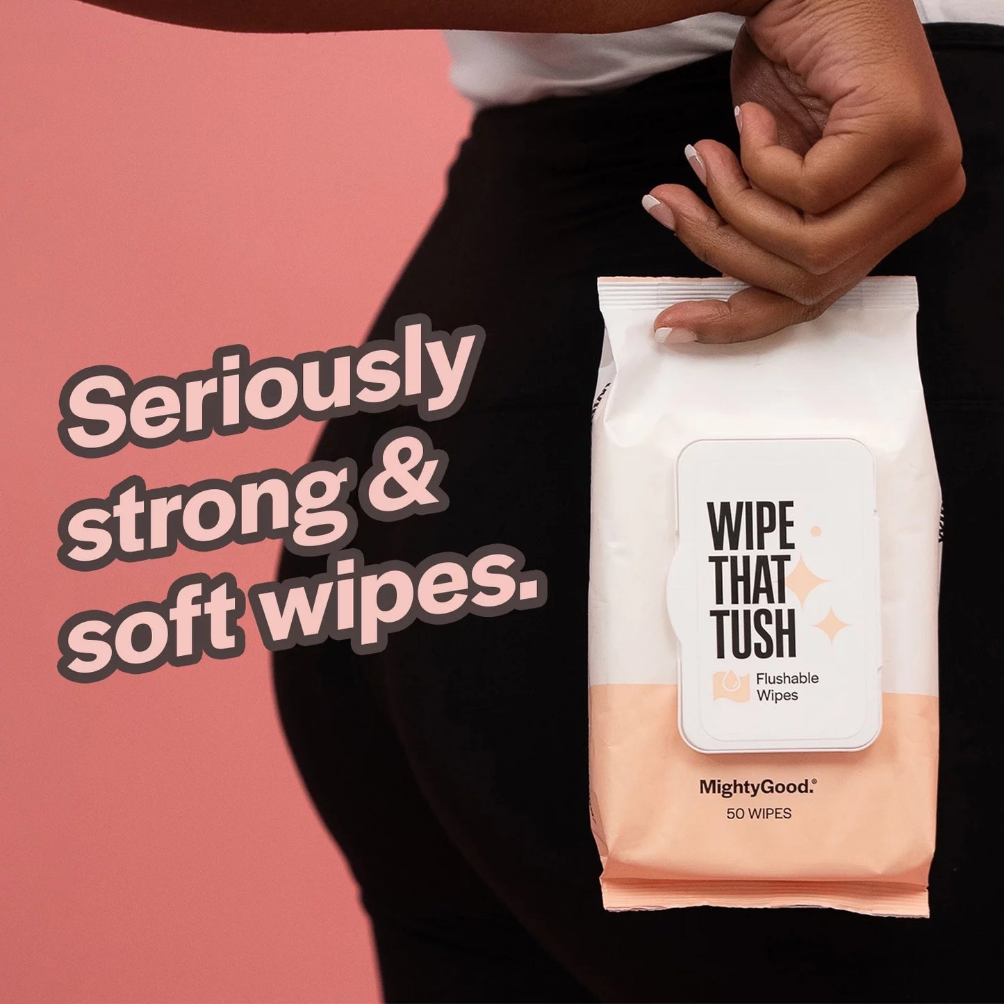 VERI FRESH Wipe That Tush Flushable Wipes, Fragrance Free, 150 Wipes (3 Pack)