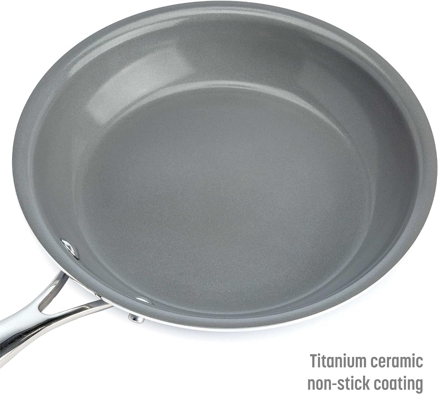 VERIS NICECeramic Nonstick Pots and Pans Set, Titanium-Reinforced Premium Nonstick Coating, Dishwasher Safe Pots and Pans, Tempered Glass Steam Vented Lids, Stainless Steel Handles, 12-Piece, Mulitcolor