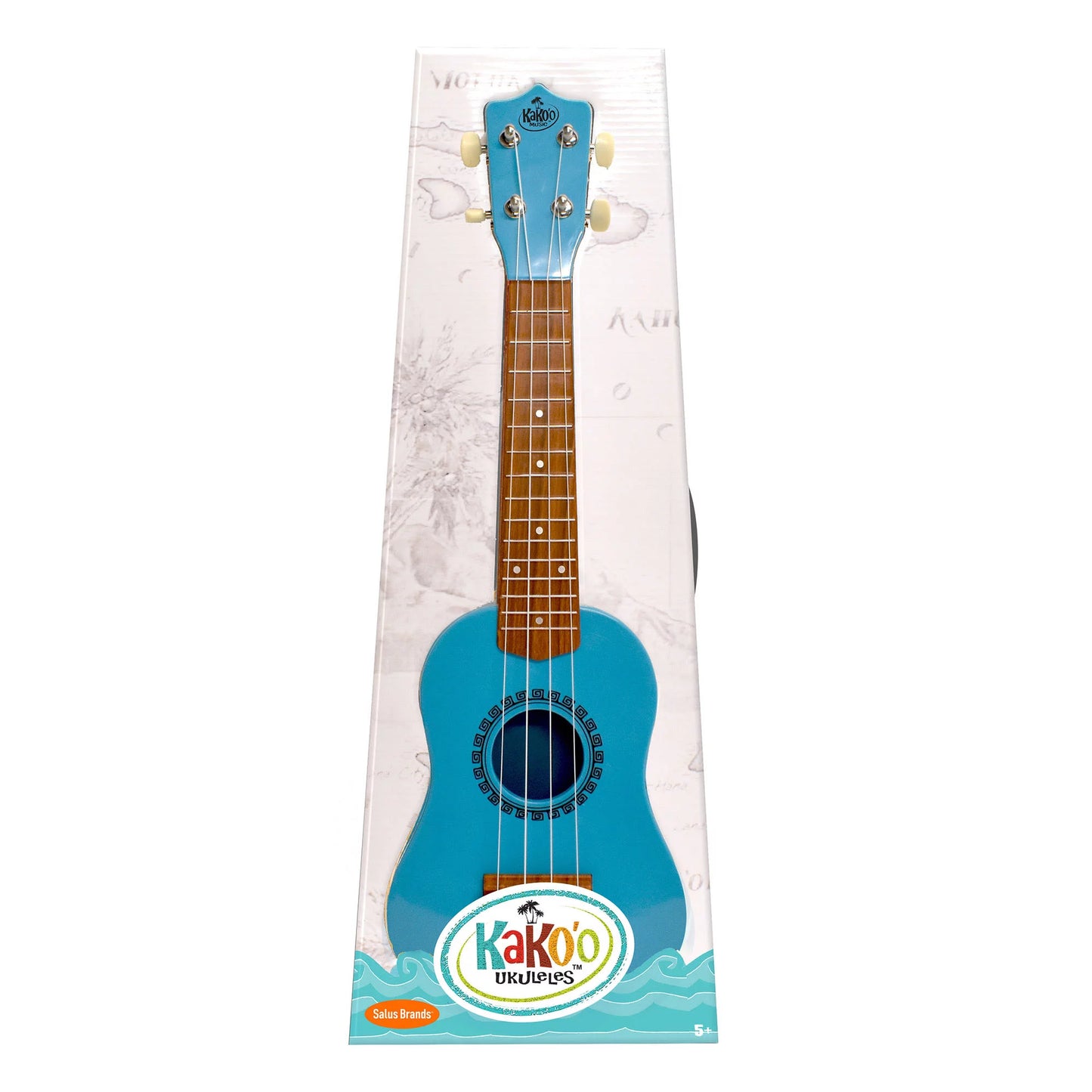 VERI MUSICAL Kako'O: 21" Professional Soprano Wooden Ukulele Set - Pacific Blue - Easy to Tune, Beginner to Advanced Players, Ages 5+