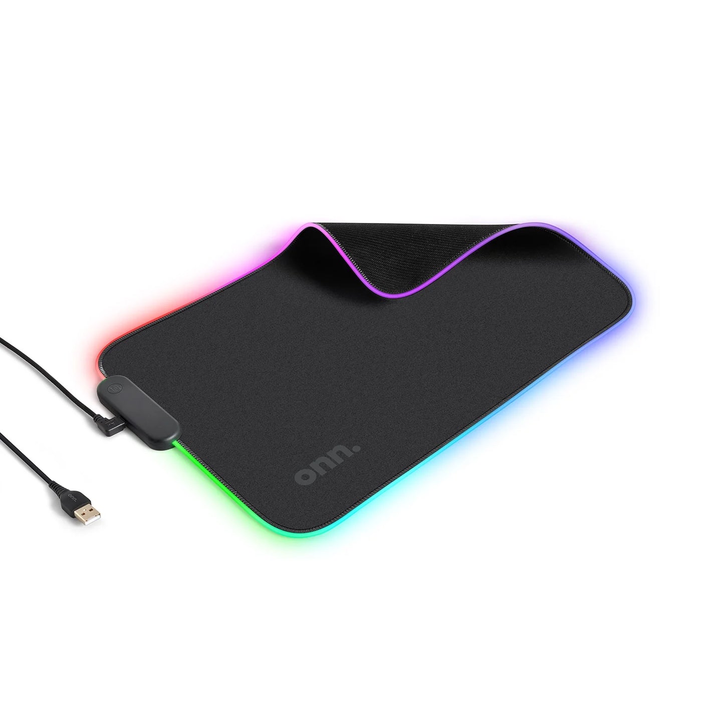 VERY SMART USB Gaming LED Mouse Pad with 7 Static Light Modes and 3 Dynamic Modes, Non-Slip Rubber Base, Black