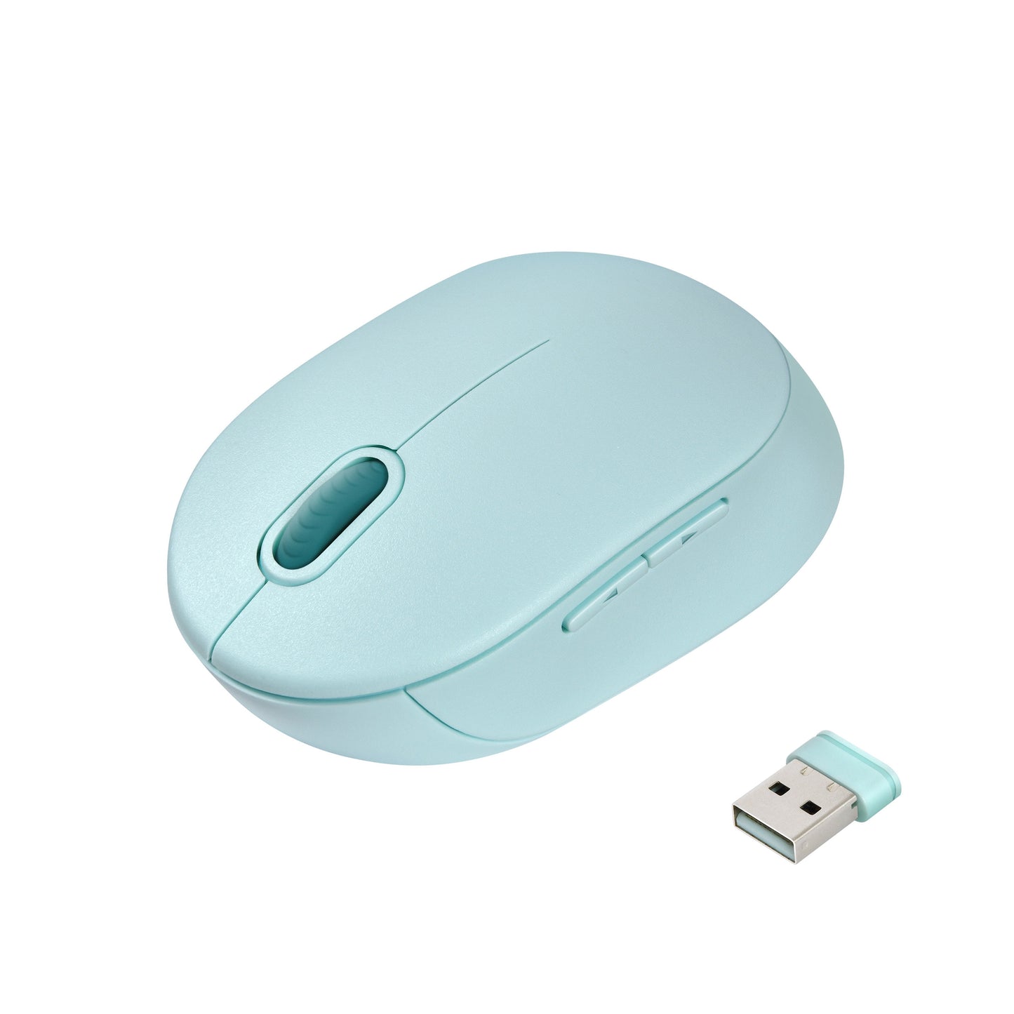 VERI COOL Wireless Keyboard and Compact Mouse with Dual-Connectivity, 2.4 Ghz Wireless USB Receiver, Blue