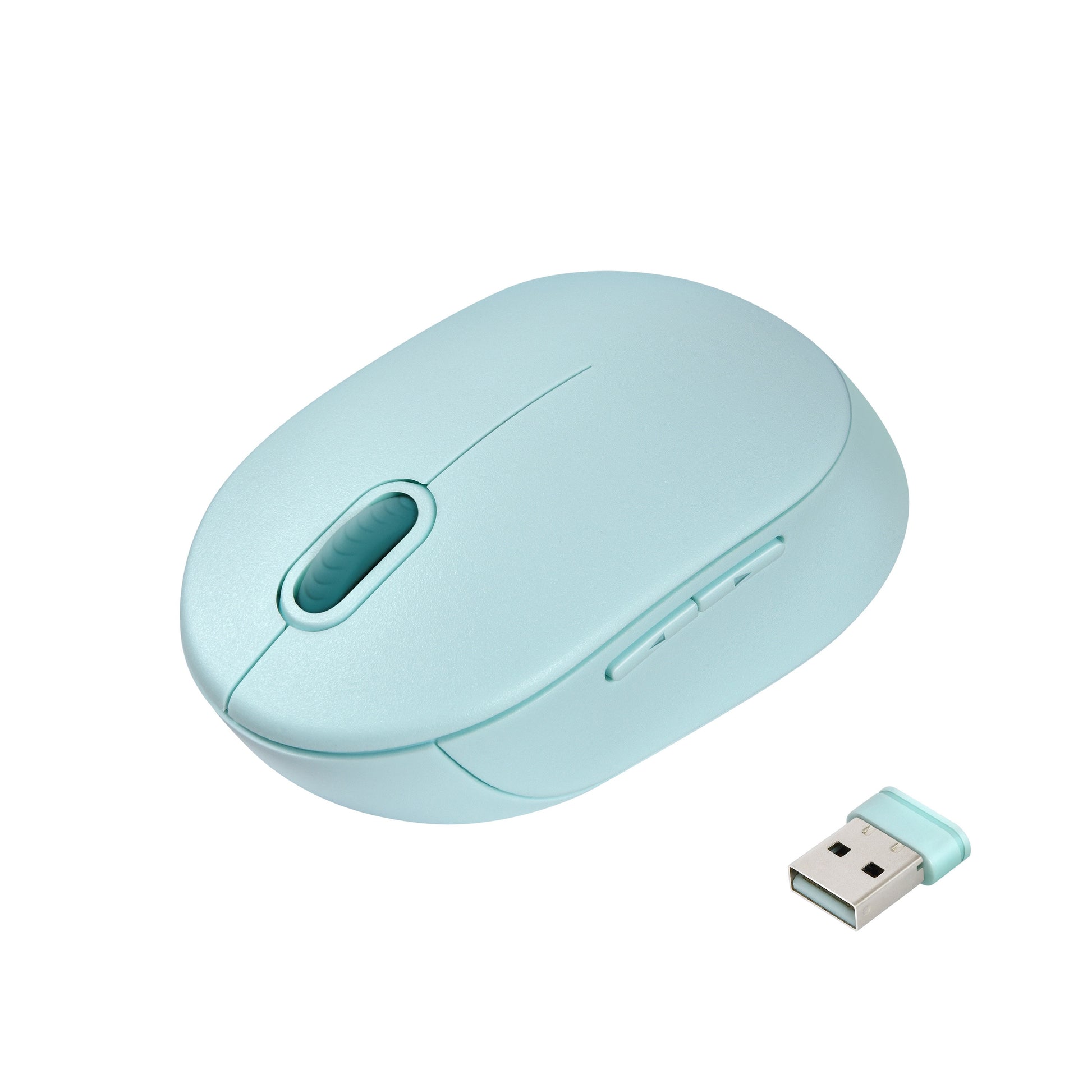 VERI COOL Wireless Keyboard and Compact Mouse with Dual-Connectivity, 2.4 Ghz Wireless USB Receiver, Blue