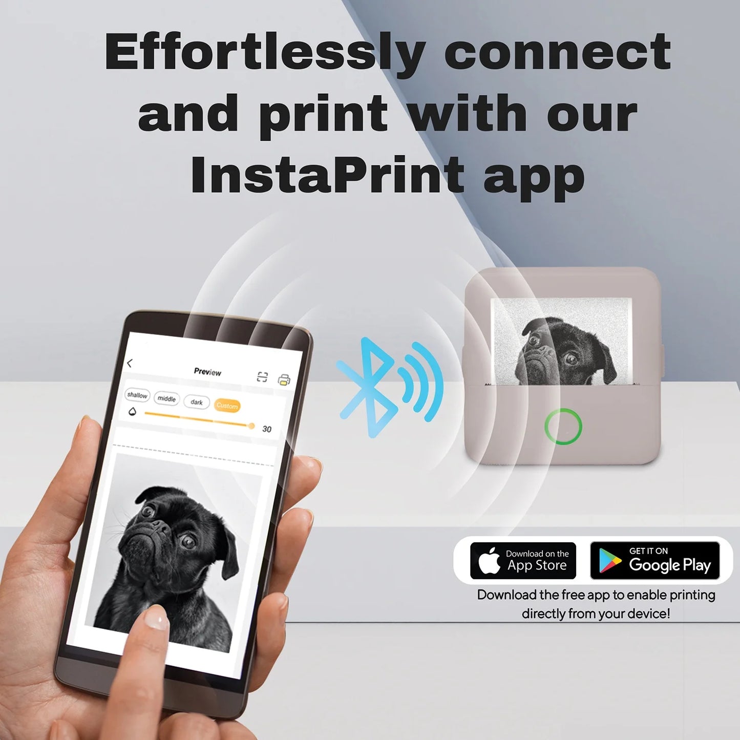 VERY COOL CTP500 Wireless Mini Portable Thermal Printer & Label Maker + Paper, Android & Ios (Gray)