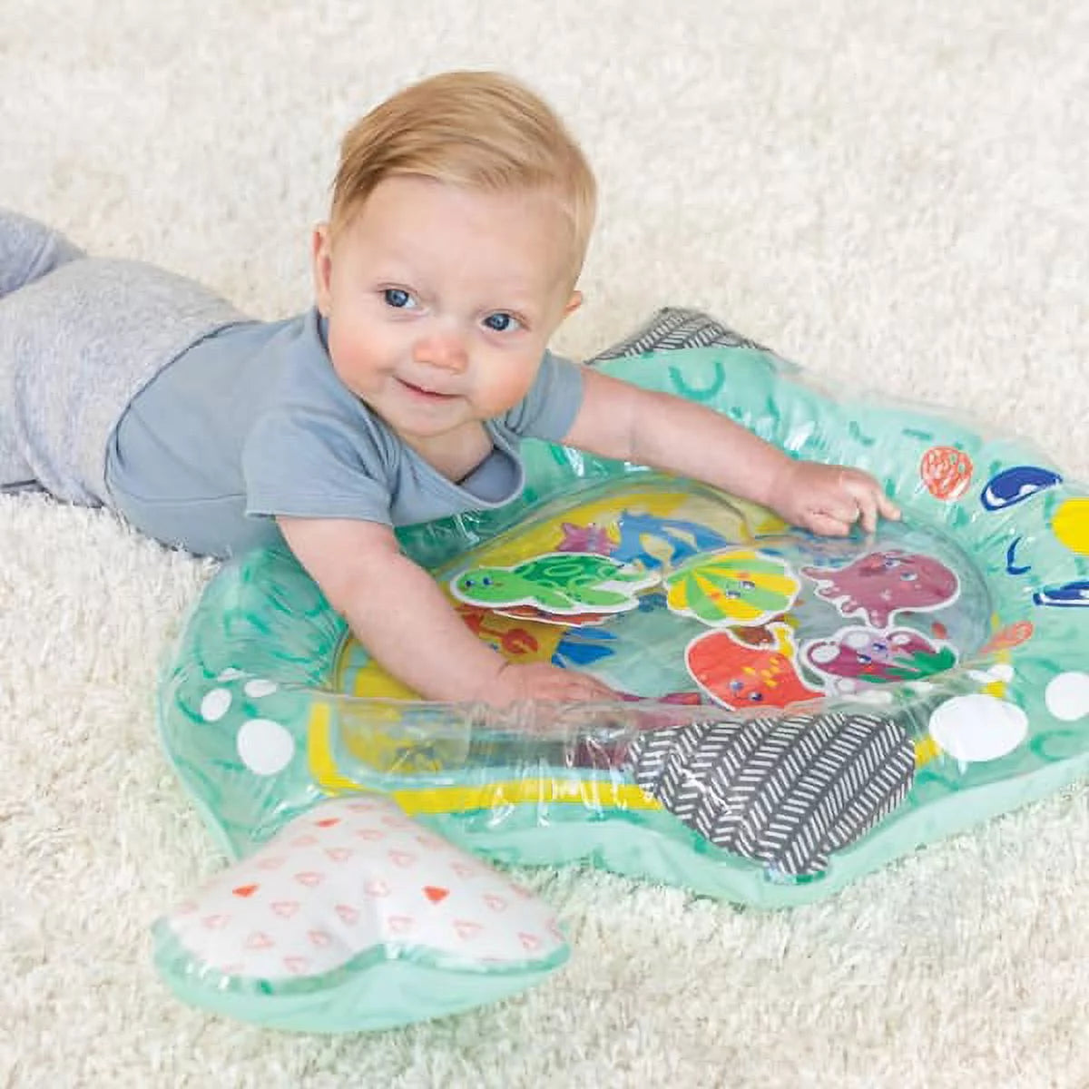 VERI CUTE Narwhal & Sea Pals Pat & Play Baby Tummy Time Play Mat, 6-12 Months