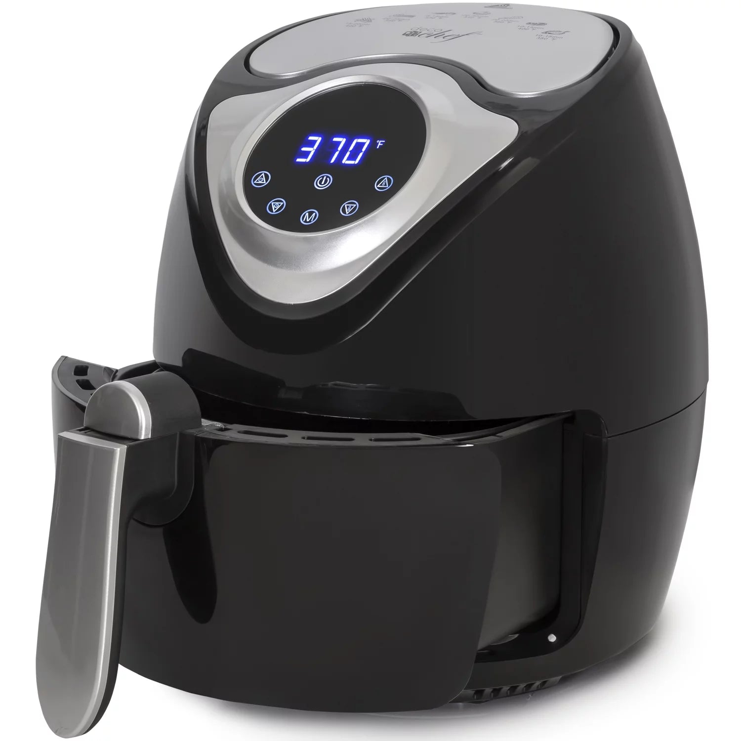 VERIS NICE XL 3.7 QT Digital Air Fryer Cooker with 7 Smart Programs ,Preheat & Shake Remind , LED Touch Screen Oil-Less Non-Stick Coated Basket ,Timer Counter Top , Healthy Kitchen Safe Frying Statio