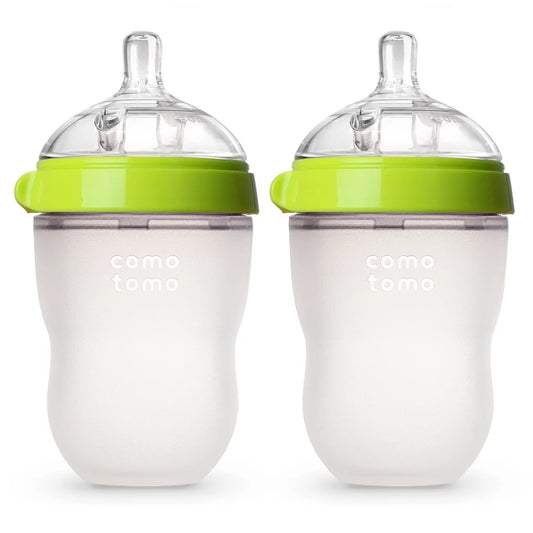 VERI CUTE Baby Bottle, Green, 8Oz (2 Count)