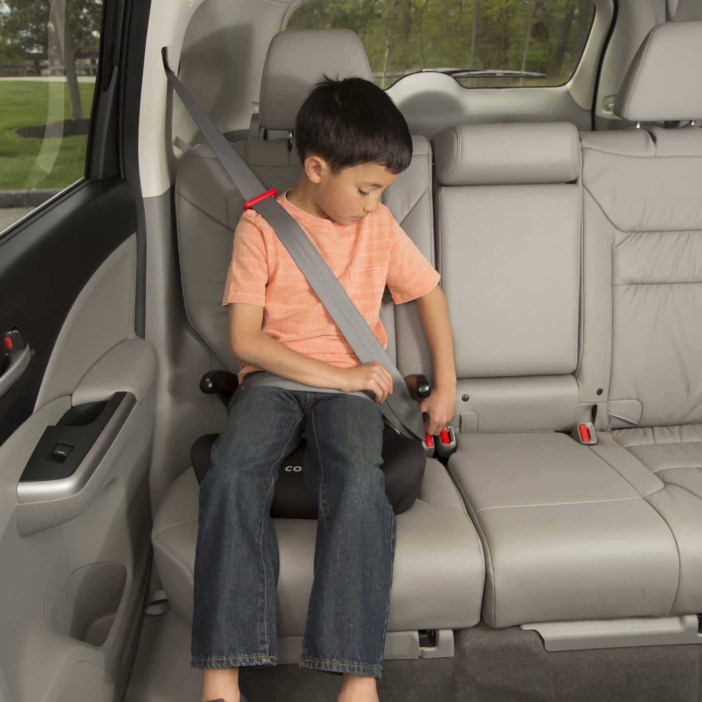 VERI SMART Rise LX Booster Car Seat, Racecar Red