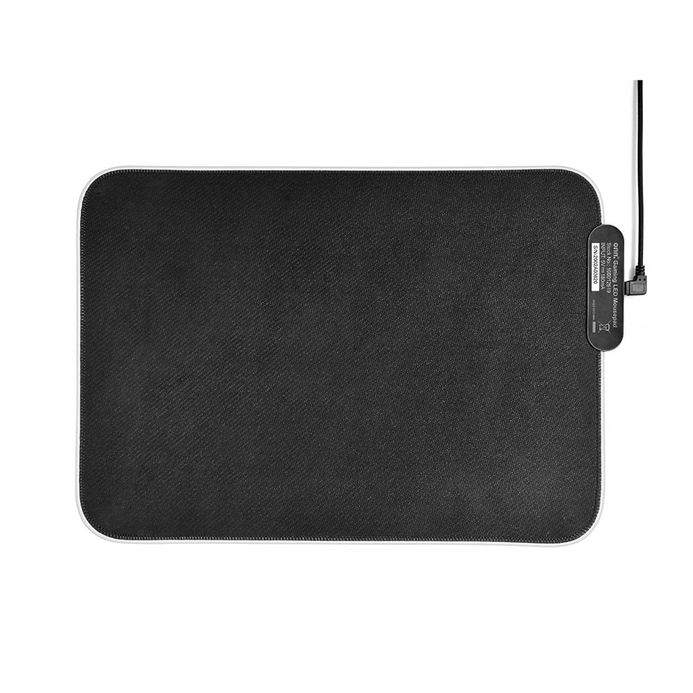 VERY SMART USB Gaming LED Mouse Pad with 7 Static Light Modes and 3 Dynamic Modes, Non-Slip Rubber Base, Black