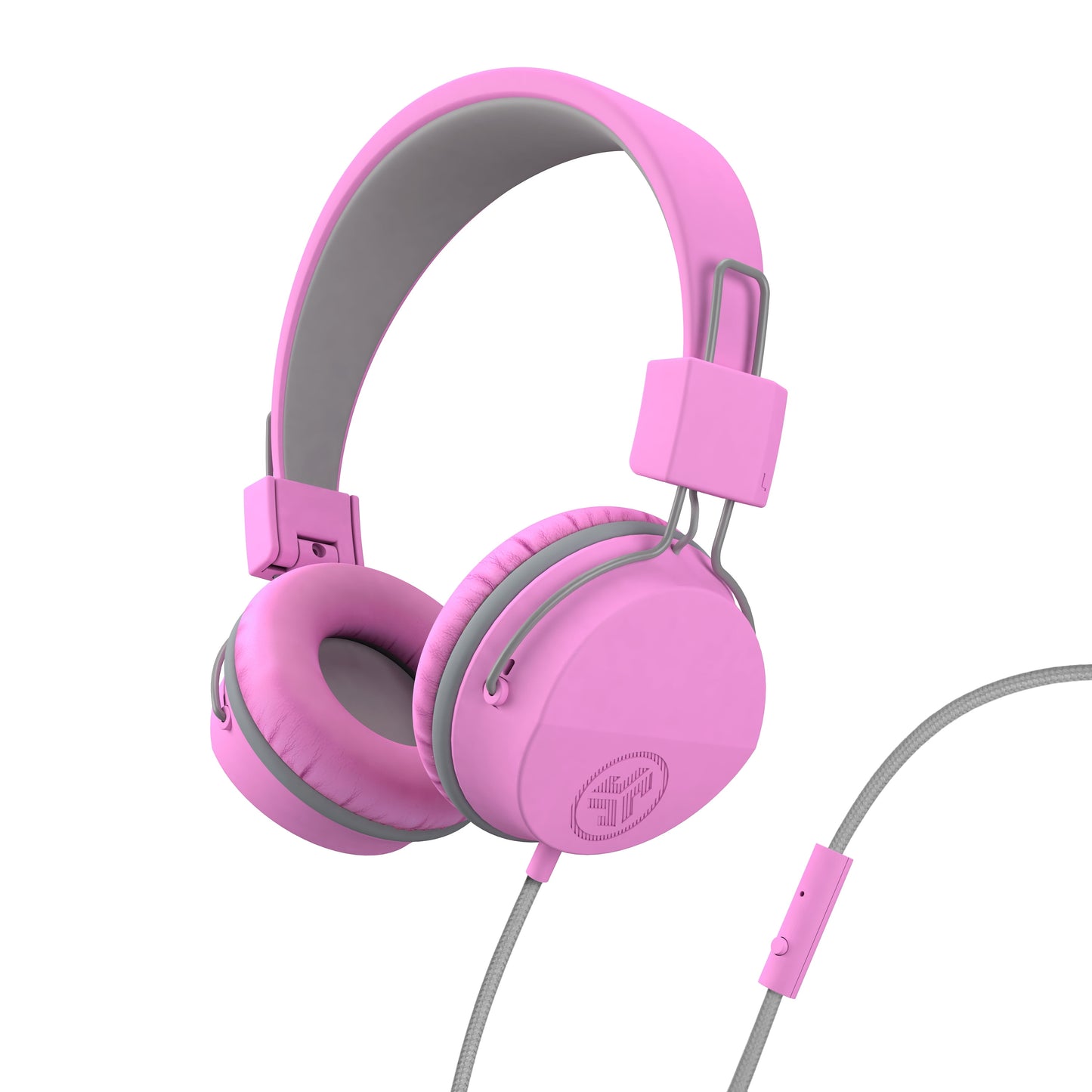 VERI CLEAR Audio Jbuddies Studio On-Ear Kids Headphones with Microphone Pink