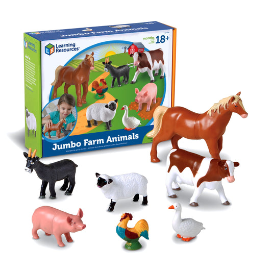 VERI SPECIAL Jumbo Farm Animals, Pretend Play for Toddlers, Animal Toys for Kids Ages 18Mos+