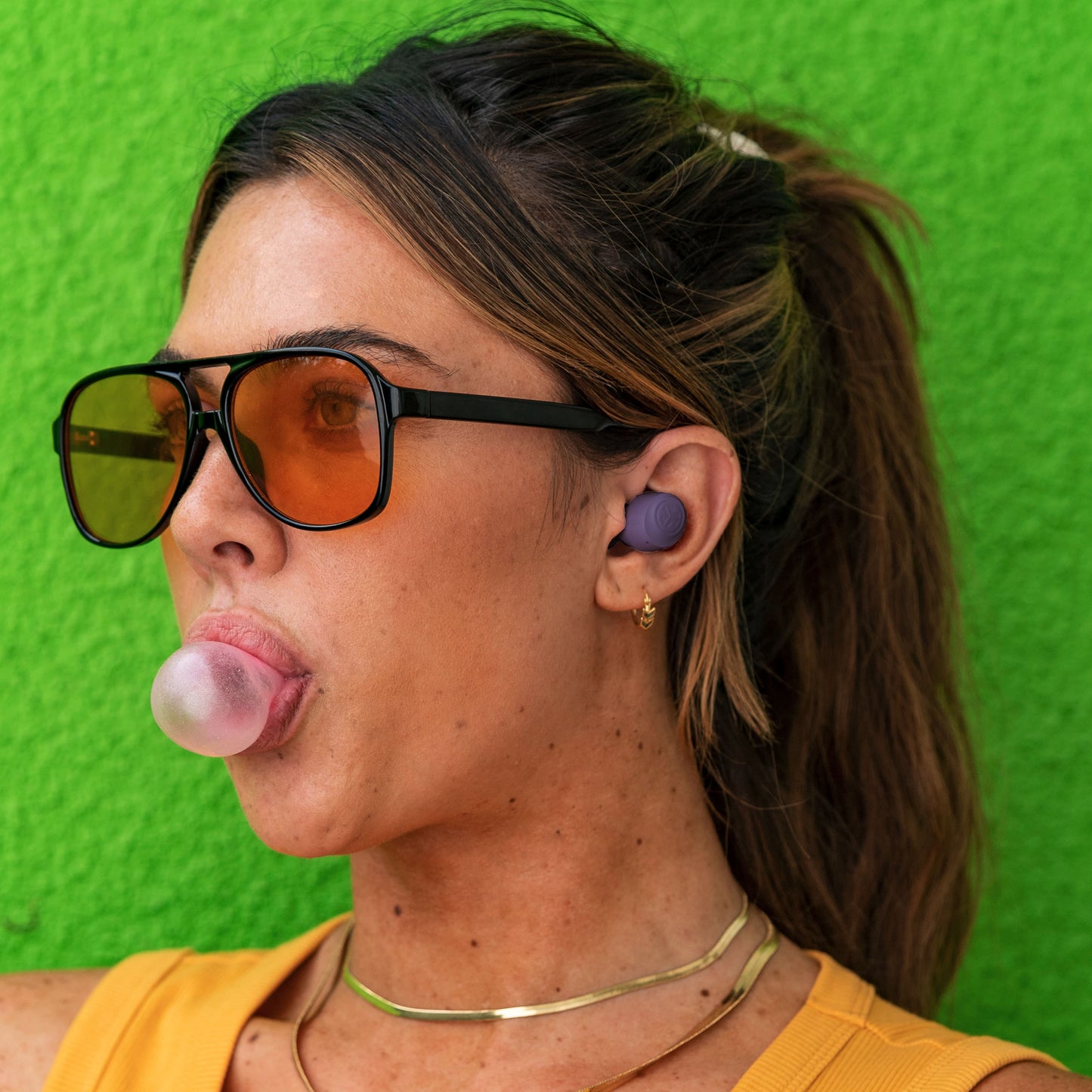 VERY SMART Go  Pop Bluetooth Earbuds, True Wireless with Charging Case, Purple