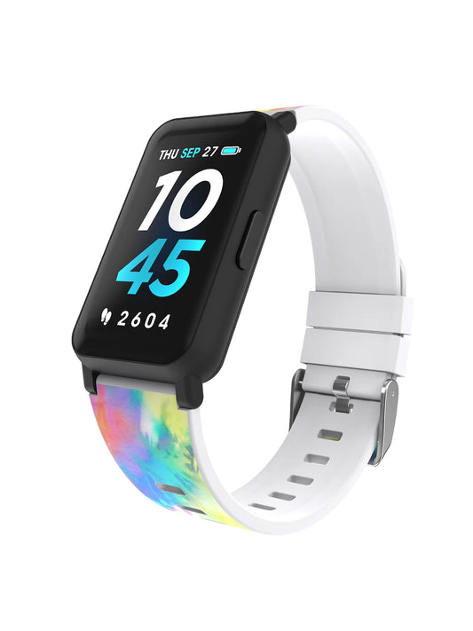 VERI SMART Active 3 Unisex Adult Smartwatch Fitness Tracker, Tie Dye, Silicone Strap