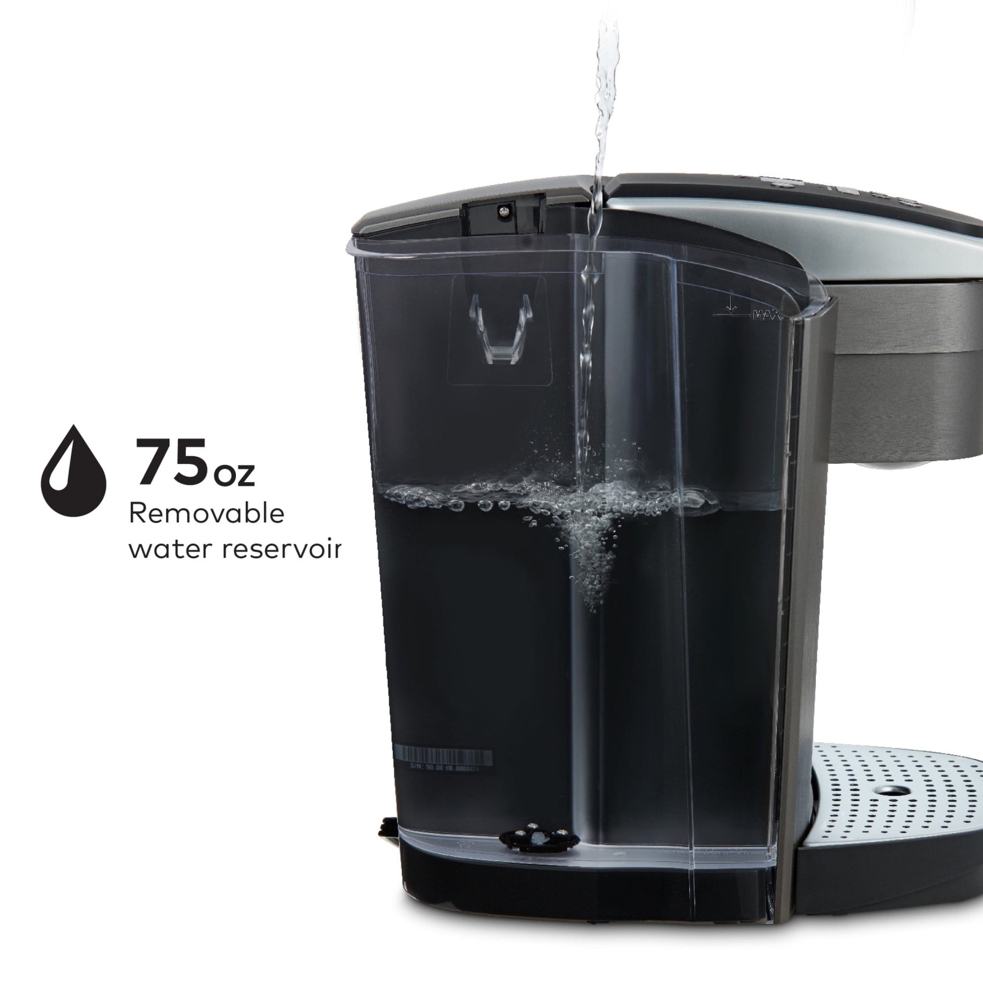VERI COOL K-Elite Brushed Slate Single-Serve K-Cup Pod Coffee Maker