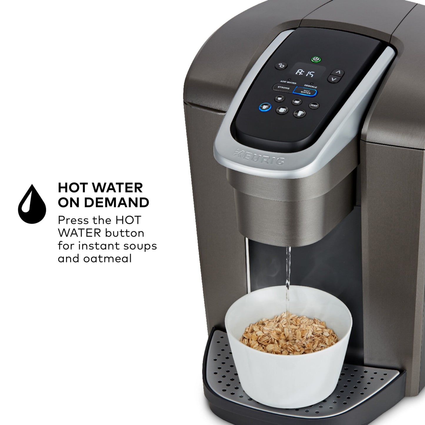 VERI COOL K-Elite Brushed Slate Single-Serve K-Cup Pod Coffee Maker