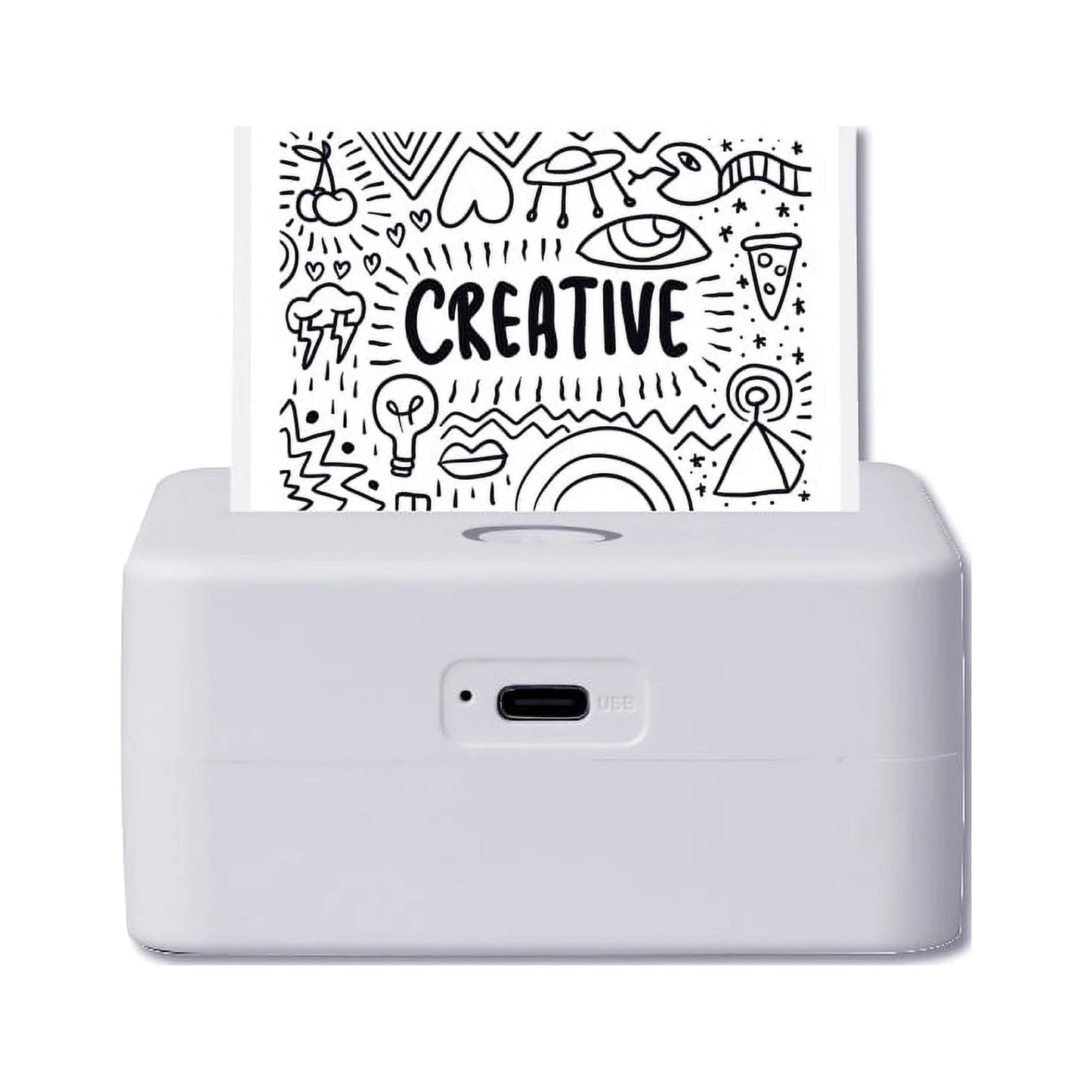 VERY COOL CTP500 Wireless Mini Portable Thermal Printer & Label Maker + Paper, Android & Ios (Gray)
