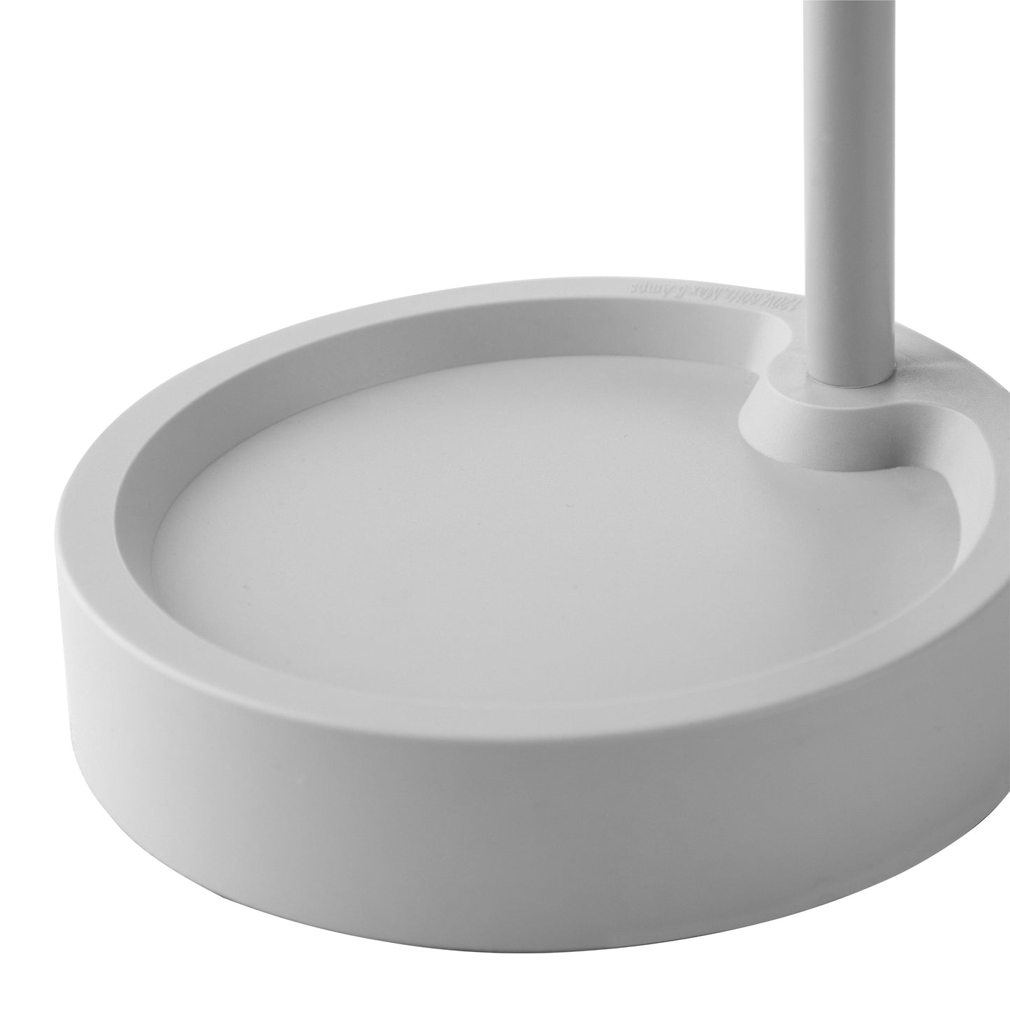 VERI BRITE LED Desk Lamp with Catch-All Base & AC Outlet, Matte Gray