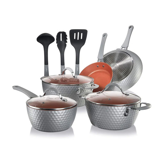 VERI HOT Excilon 11 - Piece Non-Stick Aluminum Cookware Set