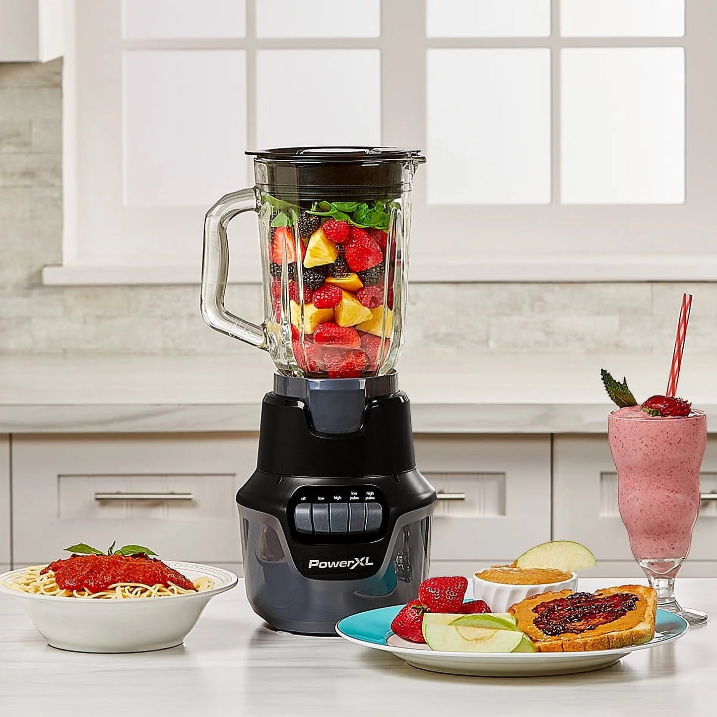 VERI FRESH “Boost Blender Plus™ 4 Speed, 800 Watts, 48-Oz Glass Jar, Black