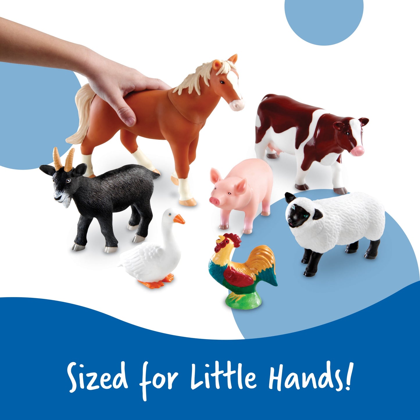 VERI SPECIAL Jumbo Farm Animals, Pretend Play for Toddlers, Animal Toys for Kids Ages 18Mos+
