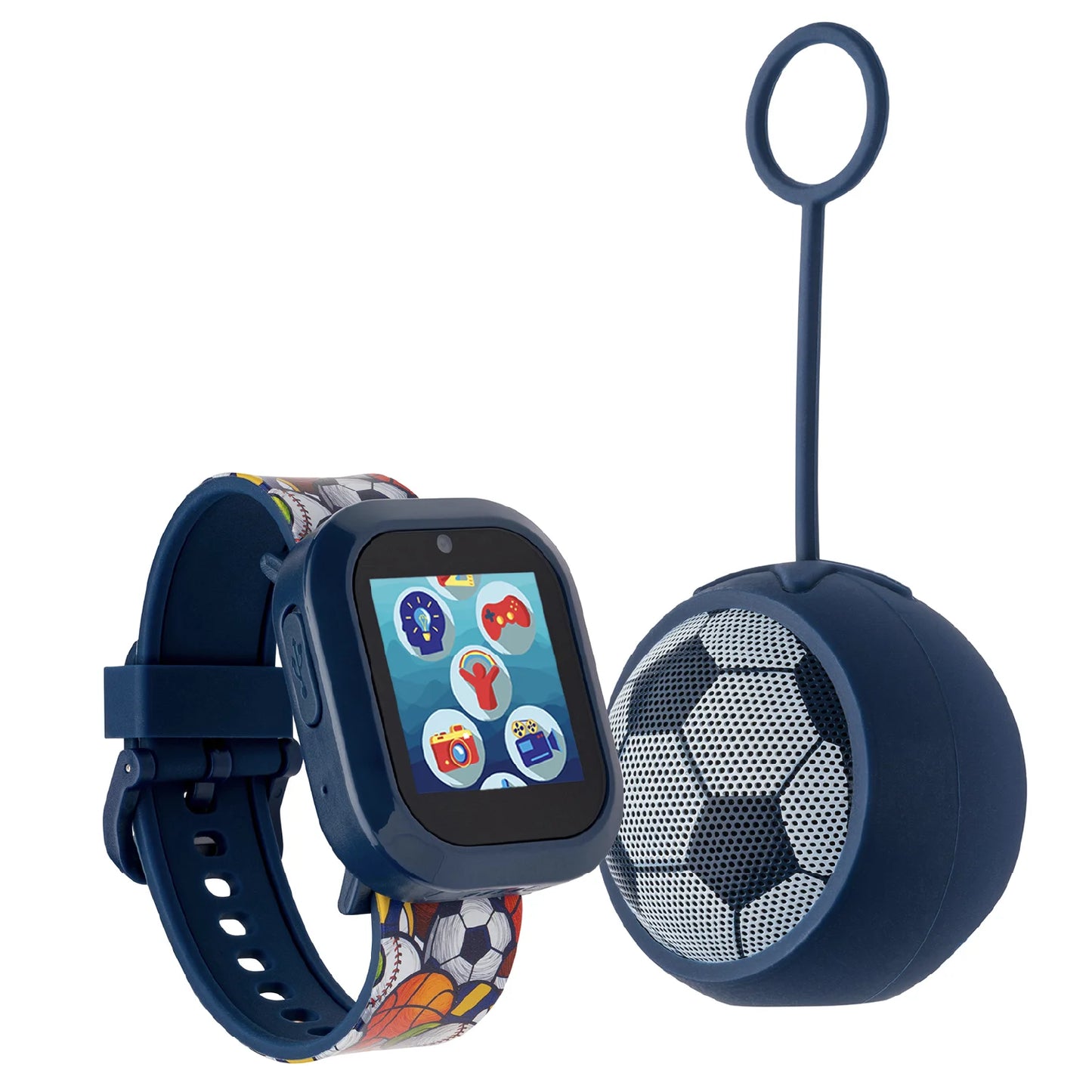 VERI SMART Itech Jr Kids Boys Soccer Ball Smartwatch and LED Bluetooth Speaker