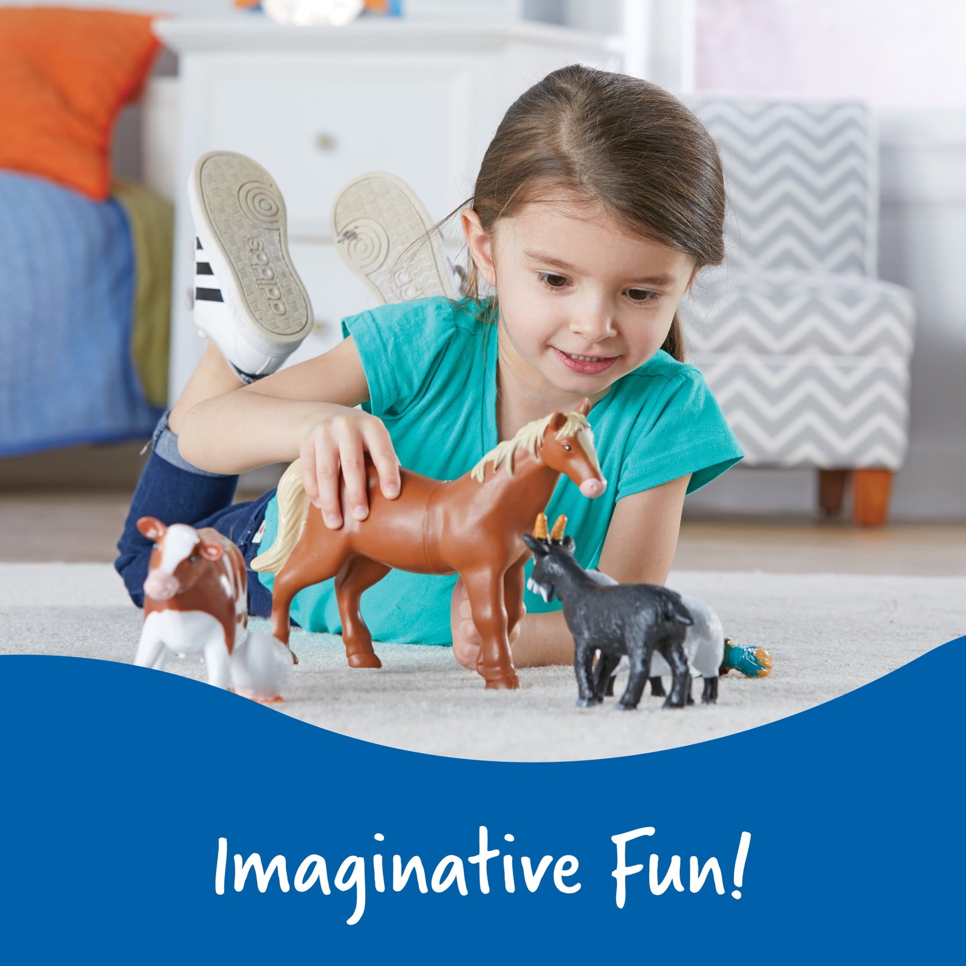 VERI SPECIAL Jumbo Farm Animals, Pretend Play for Toddlers, Animal Toys for Kids Ages 18Mos+