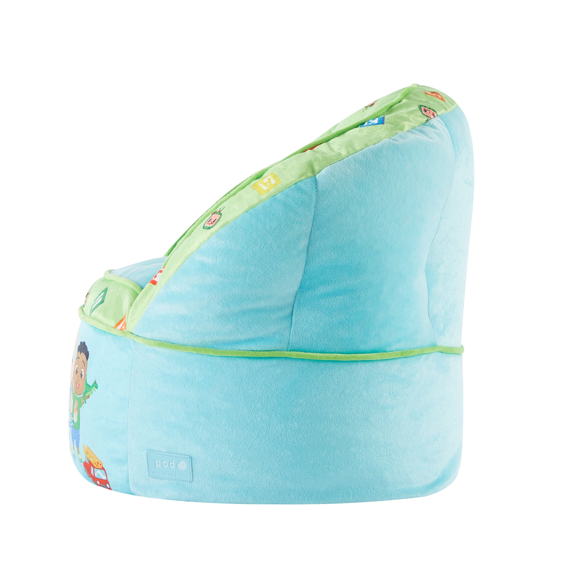 VERI CUTE Cocomelon Blue Polyester round Bean Bag, JJ, Cody, & Nina