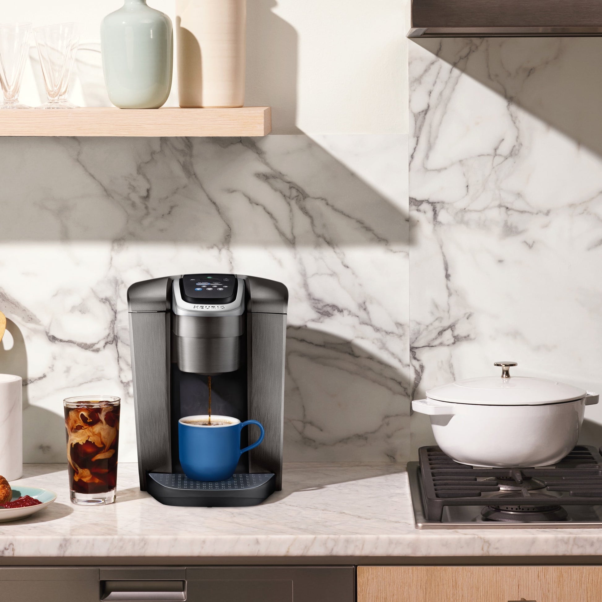 VERI COOL K-Elite Brushed Slate Single-Serve K-Cup Pod Coffee Maker