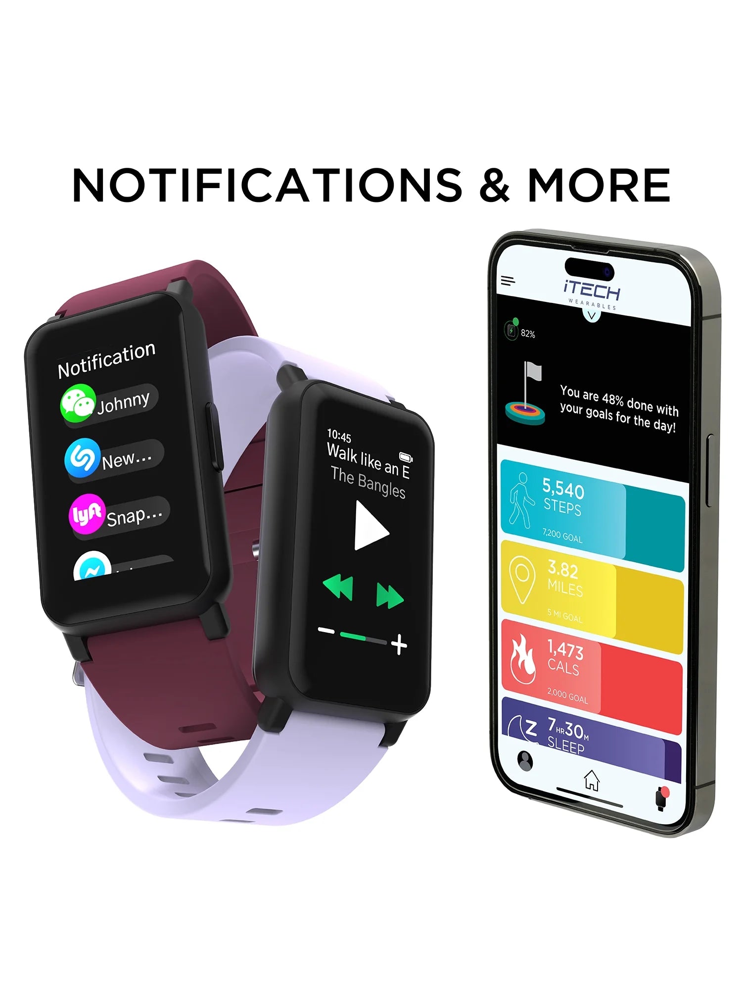 VERI SMART Active 3 Unisex Adult Smartwatch Fitness Tracker, Tie Dye, Silicone Strap
