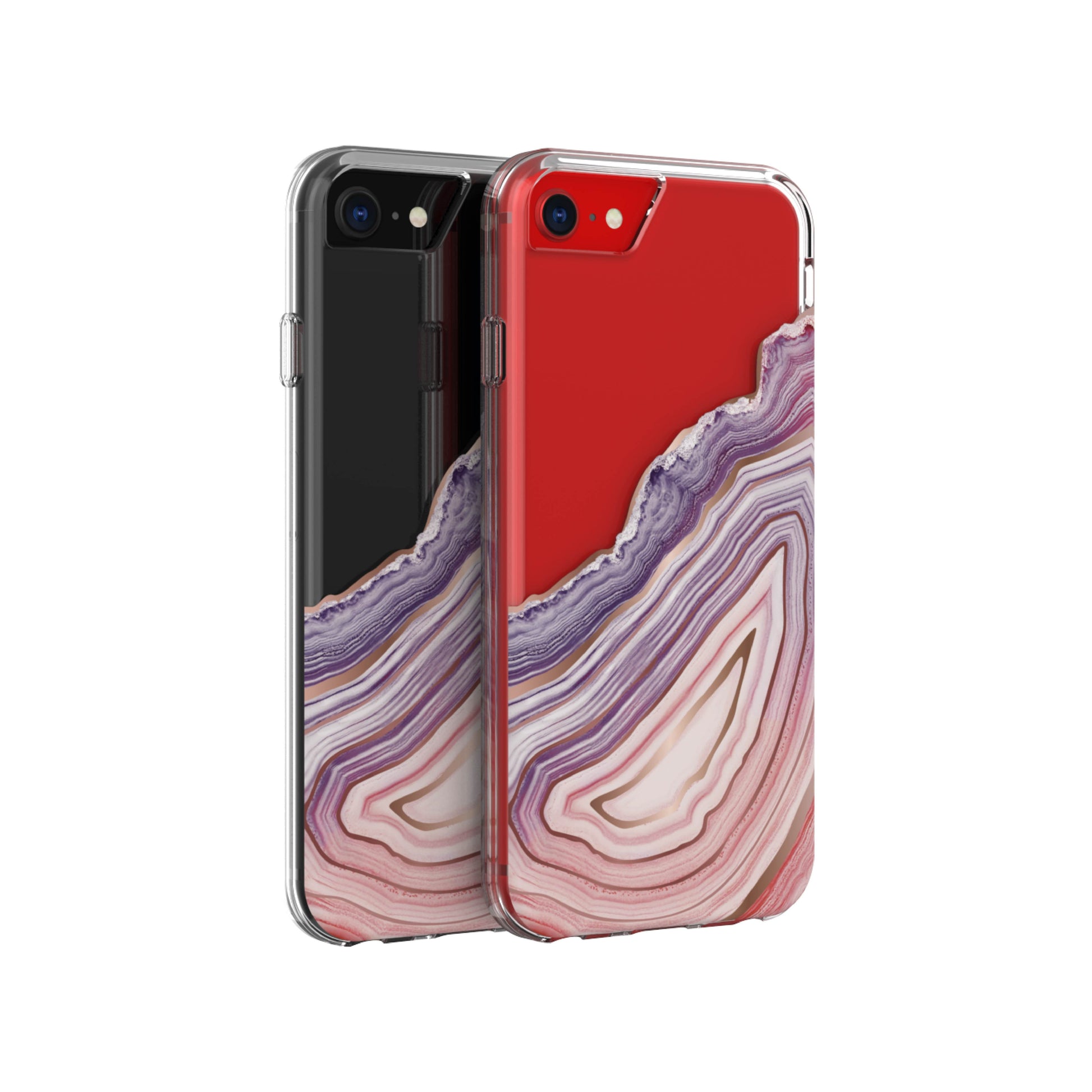 VERY NICE Phone Case for Iphone SE 2022, Iphone SE 2020, Iphone 8, Iphone 7, Iphone 6S, Iphone 6 - Clear Blush Agate