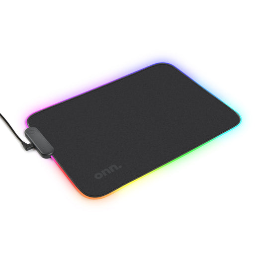VERY SMART USB Gaming LED Mouse Pad with 7 Static Light Modes and 3 Dynamic Modes, Non-Slip Rubber Base, Black